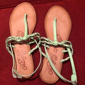 Naughty Monkey jeweled sandals, size 9